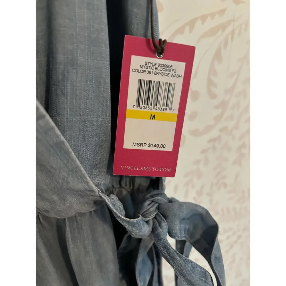 FALL SALE! NWT Vince Camuto Light Blue Chambray Jumpsuit - Picture 6 of 7